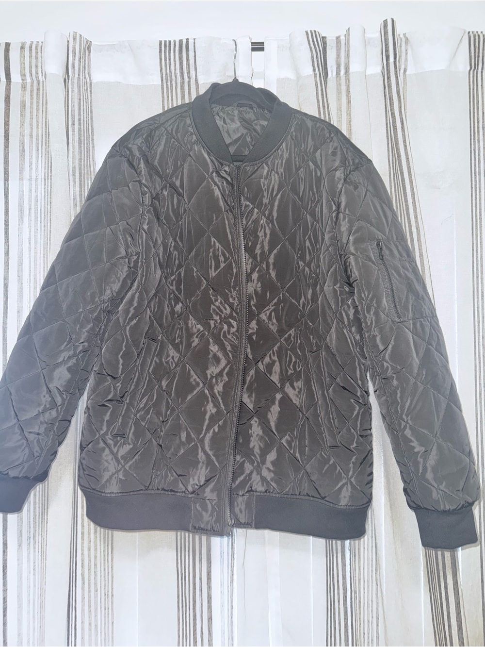 NWT Men's Quilted Bomber Jacket - Black SIZE XXL - Picture 5 of 8